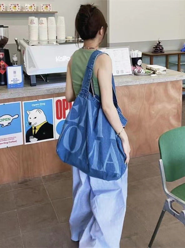 384 denim canvas handbag