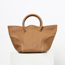 2243 soft leather basket handbag