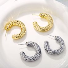 2563 luxury niche large silver needle earring