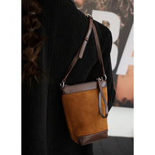 2599 vintage mini suede bucket bag