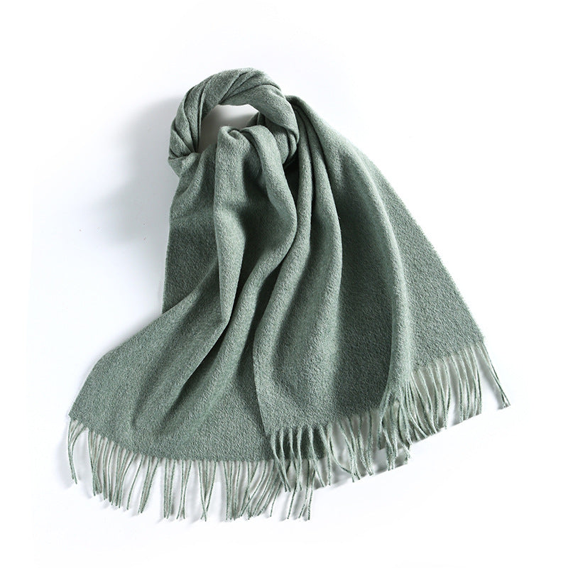 308 100% cashmere solid tassel winter scarf