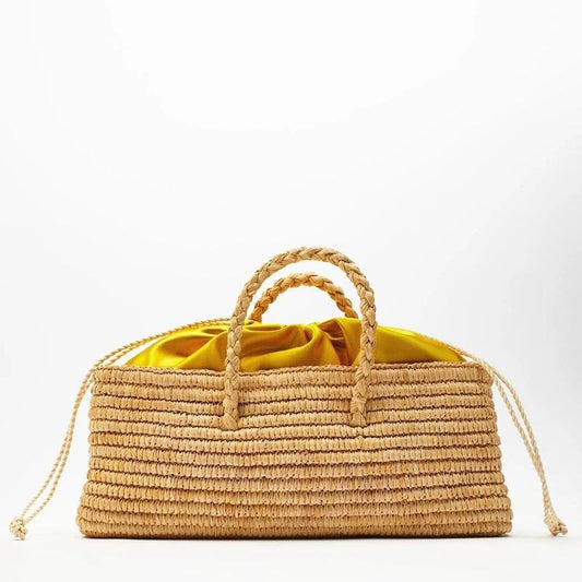 2128 raffia weave beach handbag