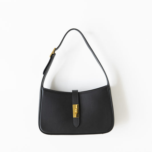 CLK-1 genuine leather small baguette bag