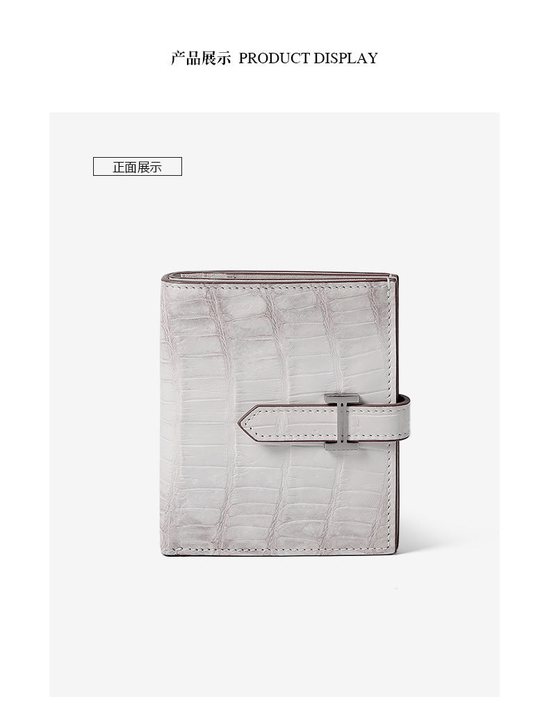 3672 crocodile leather wallet card holder