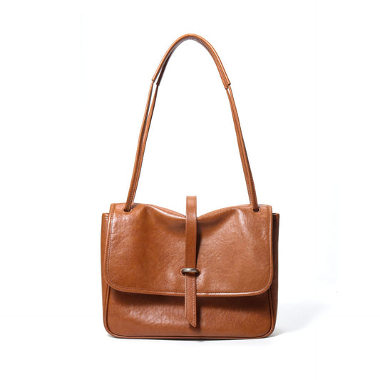 2144 cowhide flap messenger bag