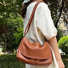 993 soft genuine leather flap crossbody bag
