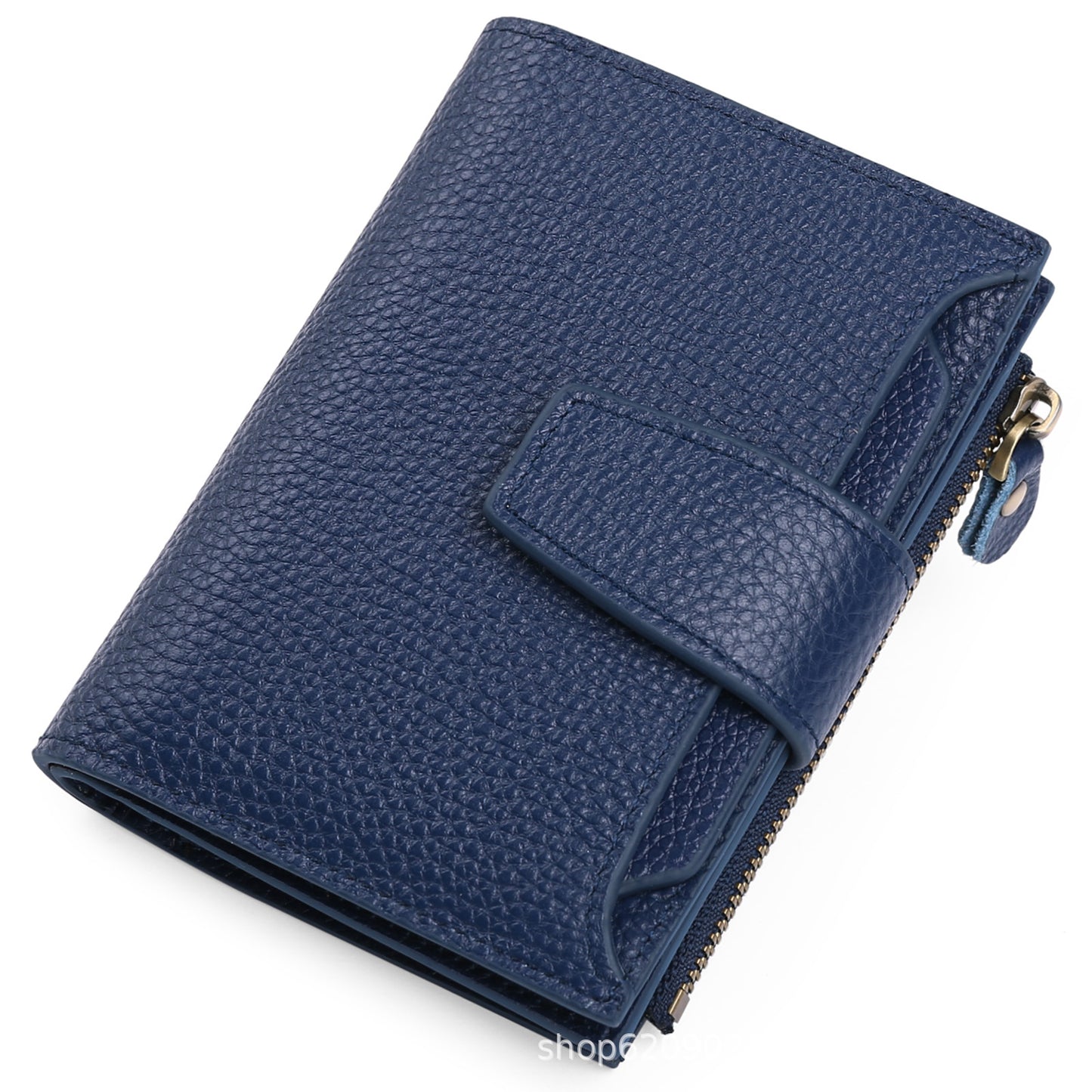 2377 genuine leather short wallet card holder