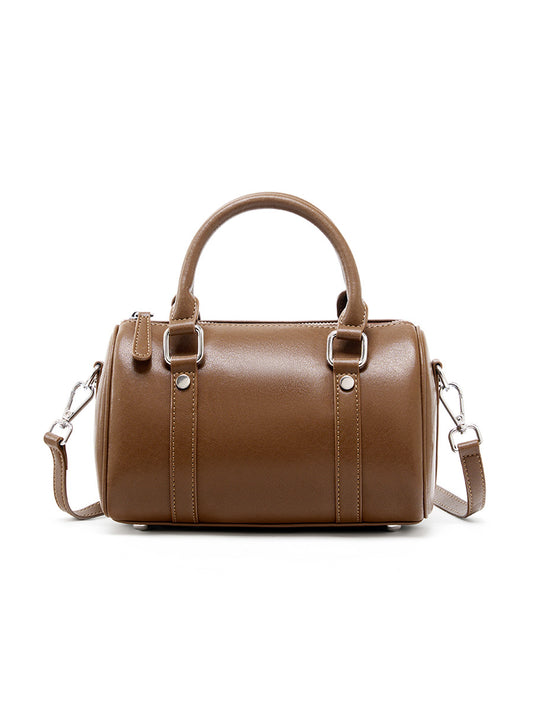 4365 genuine leather boston handbag