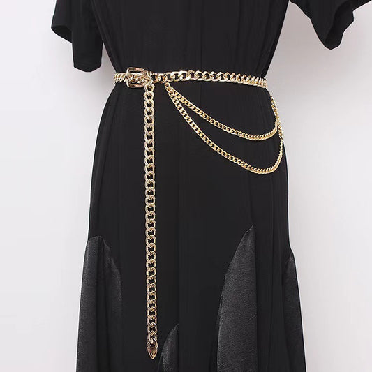 320 fashion multi-layer women chain belt