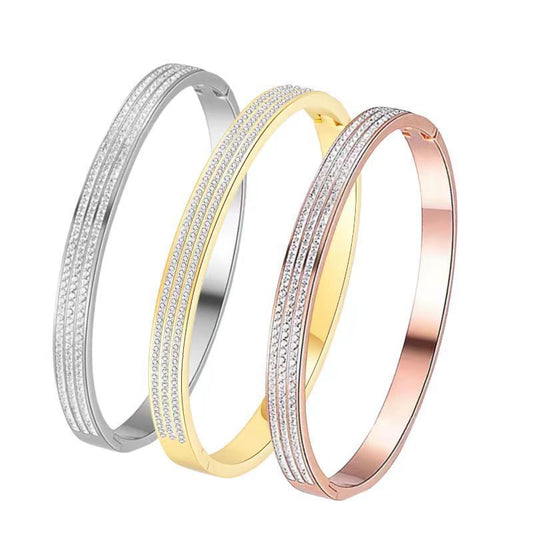 1930 titanium steel stone bracelet