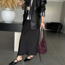 2720 small size cowhide handmade bucket bag