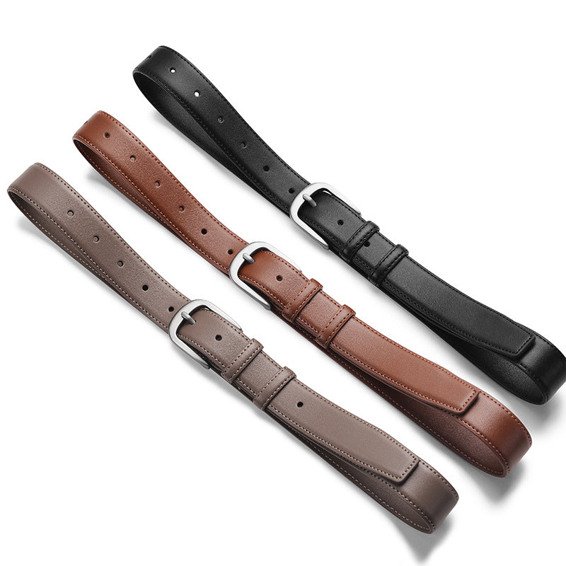 1399 leather pin buckle men's belt