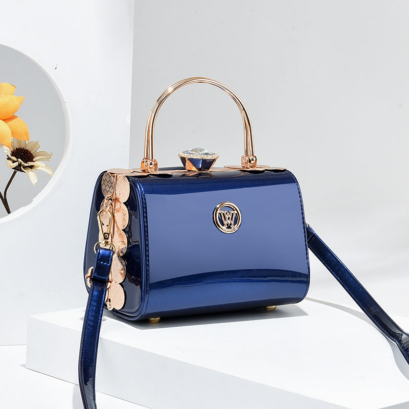 3674 patent leather crossbody bag