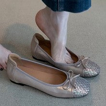 2629 lambskin bowknot flats