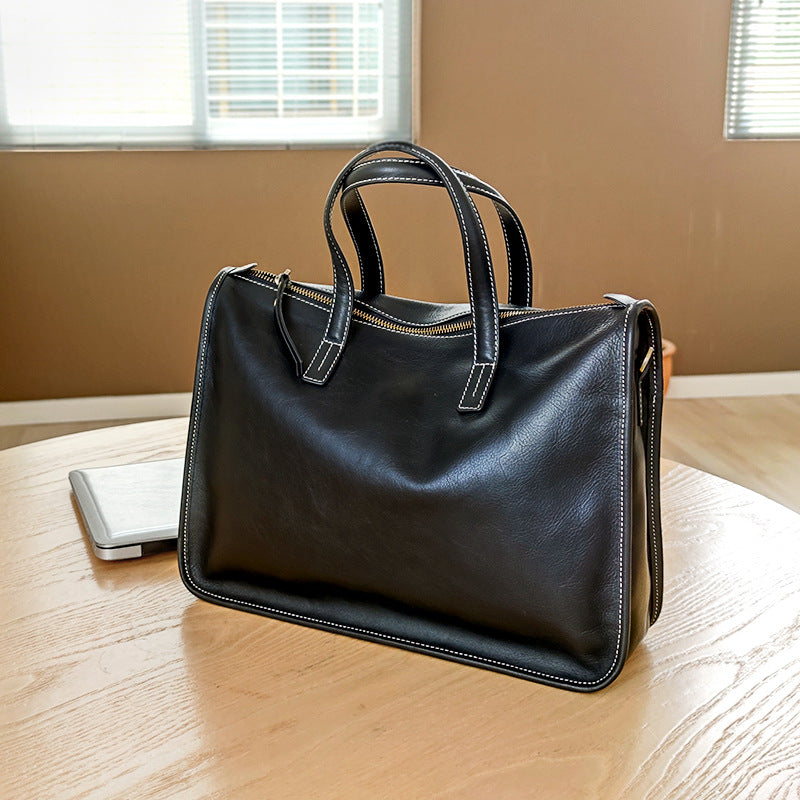 2277 genuine leather briefcase handbag
