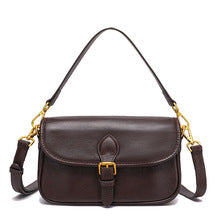 2730 cowhide flap crossbody bag