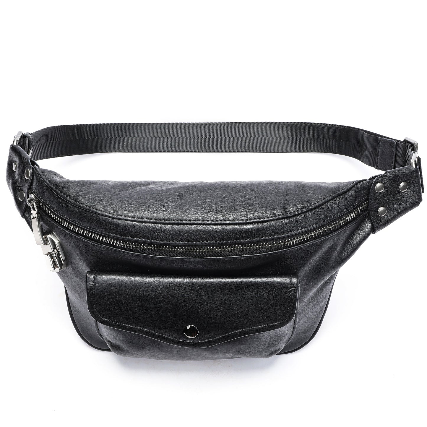 2280 cowhide leather large belt bag