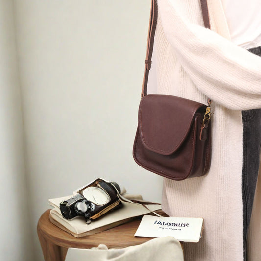 BD-1 vintage cowhide small crossbody bag