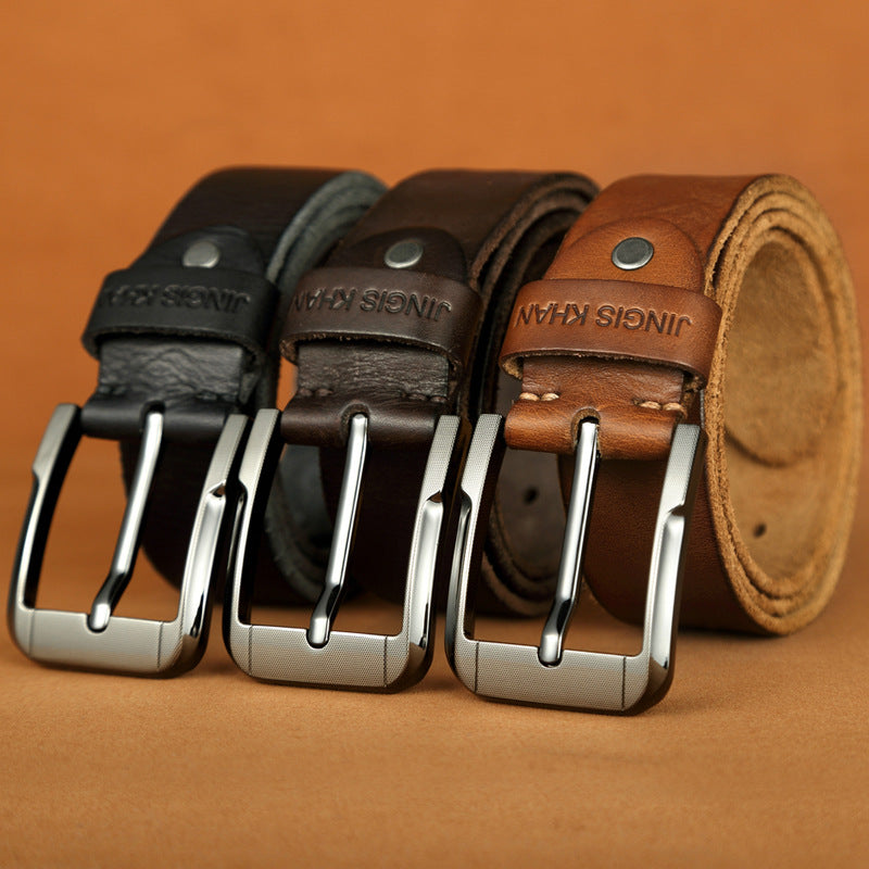 4031 3.0cm genuine leather reversible belt