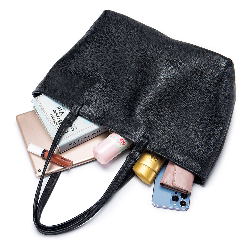 2380 large genuine leather shopping totes
