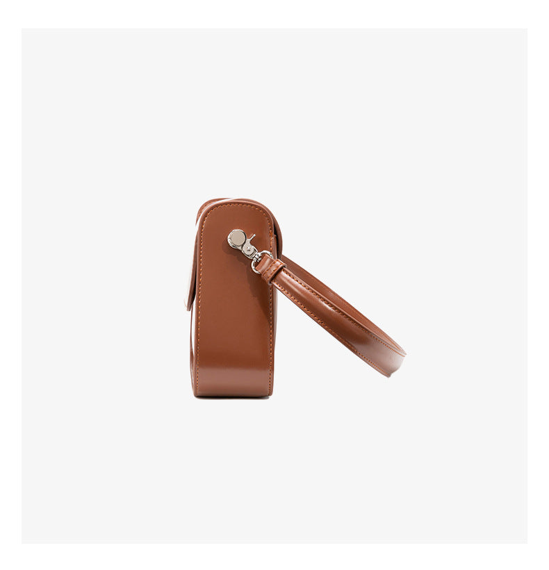 1709 flap solid crossbody bag genuine leather handbag