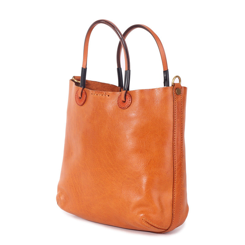 1715 large capacity cowhide solid handbag
