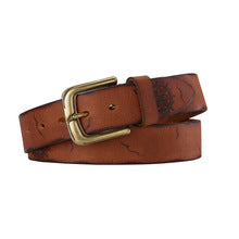 1073 copper buckle men's belt