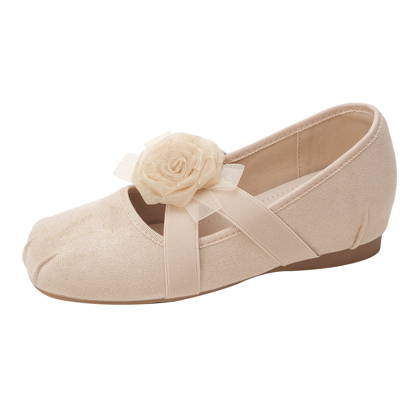 3835 flower ballet flat in suede