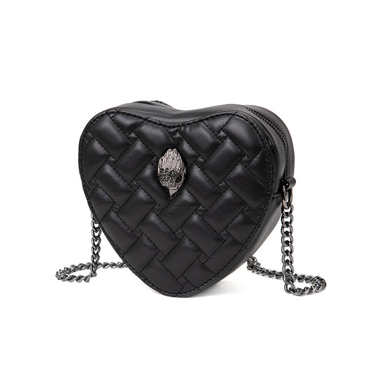 510 quilted heart chain bag