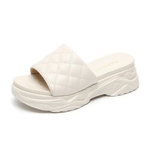 2708 summer plaid slides for women