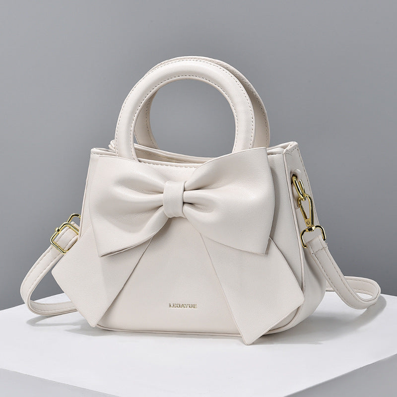 4247genuine leather women bowknot handbag