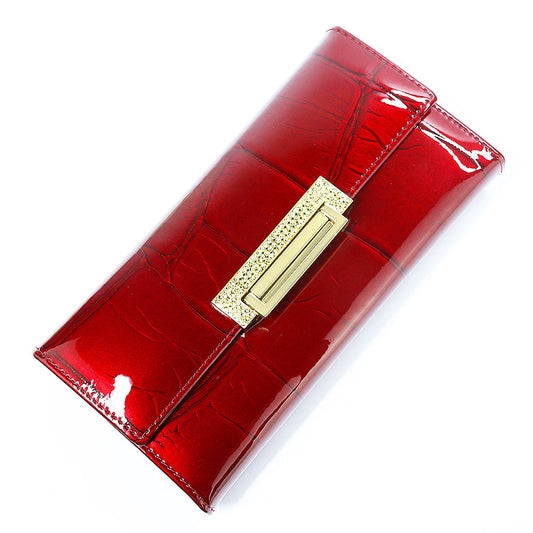 1096 Patent leather wallet card holder