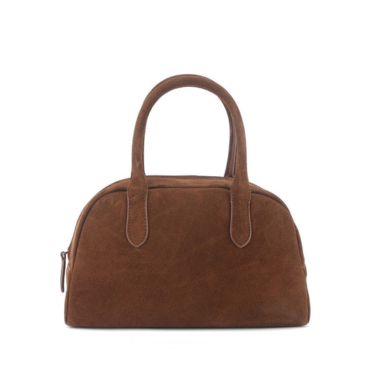 1692 suede leather large bowling bag