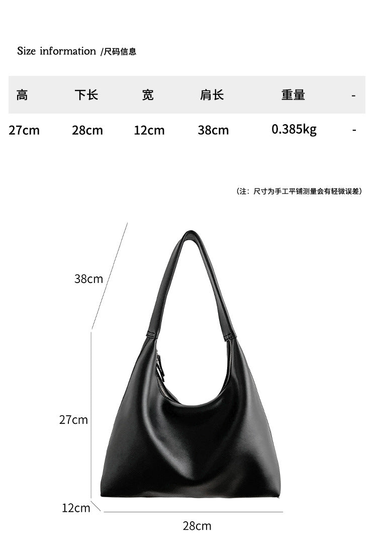 3925 genuine leather large hobo