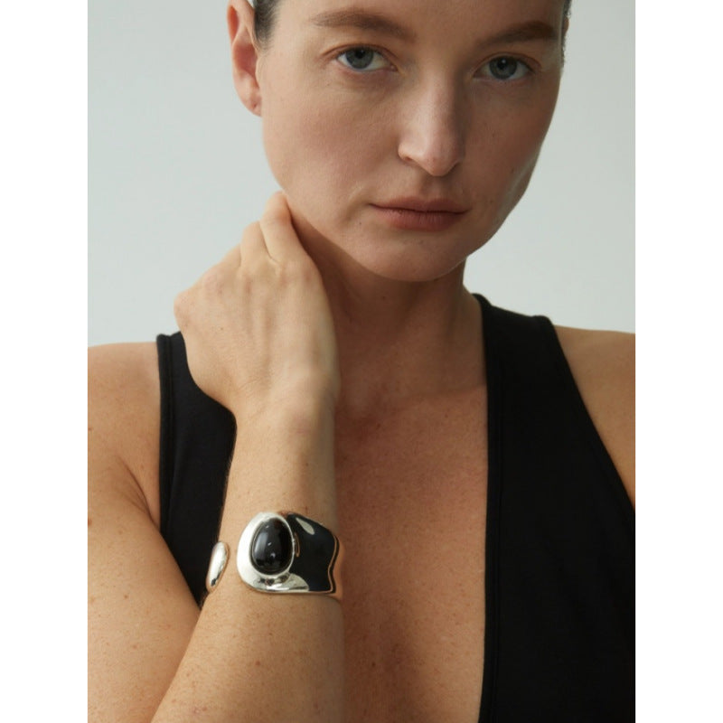 2294 classic big cuff bangle silver jewelry