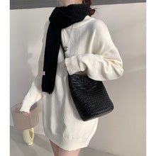 2218 high-end leather bucket handbag