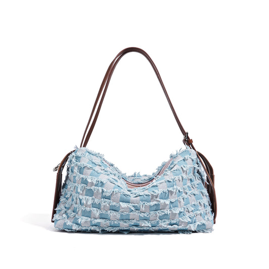 2327 denim leather handbag