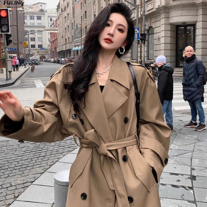 4438 double breasted trench coat