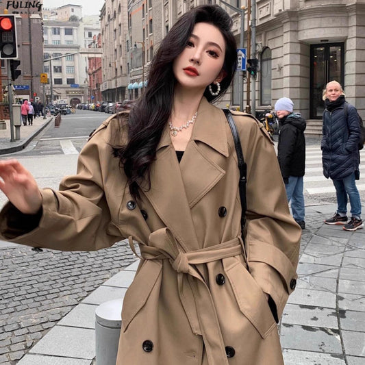 4438 double breasted trench coat