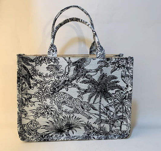 1906 canvas embroidery handbag