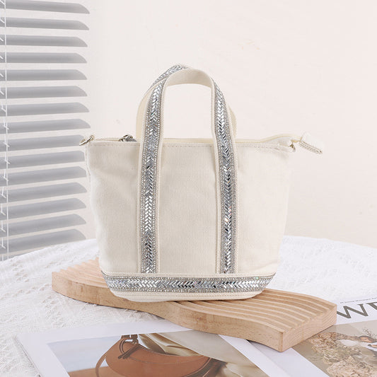 1541 bling large canvas handbag