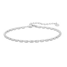 2702 925silver bead chain bracelet