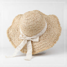 2166 raffia handmade lace knot beach hat