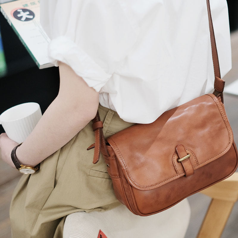 4262 genuine leather women crossbody bag