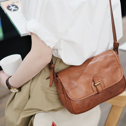 4262 genuine leather women crossbody bag