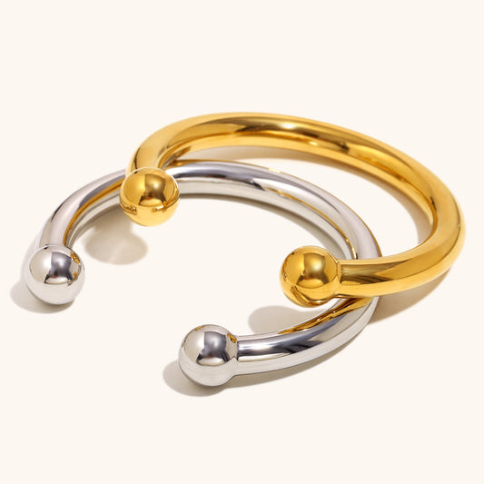 1159 18k plated open bangle trendy bracelets