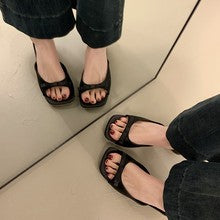 1452 square heel women summer sandals