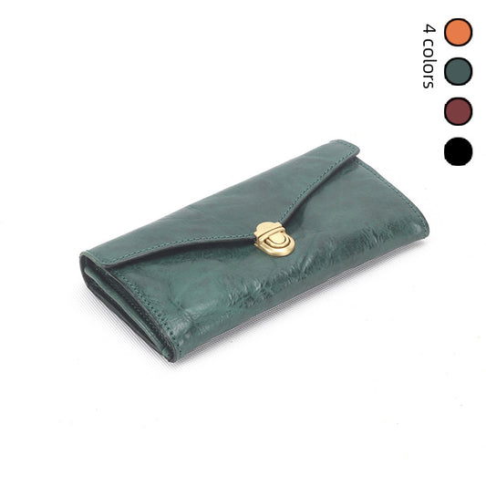 300 clasp leather purse