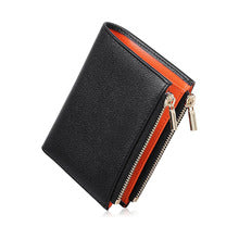2673 double zipper short wallet