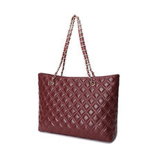 2228 large plaid sheepskin handbag